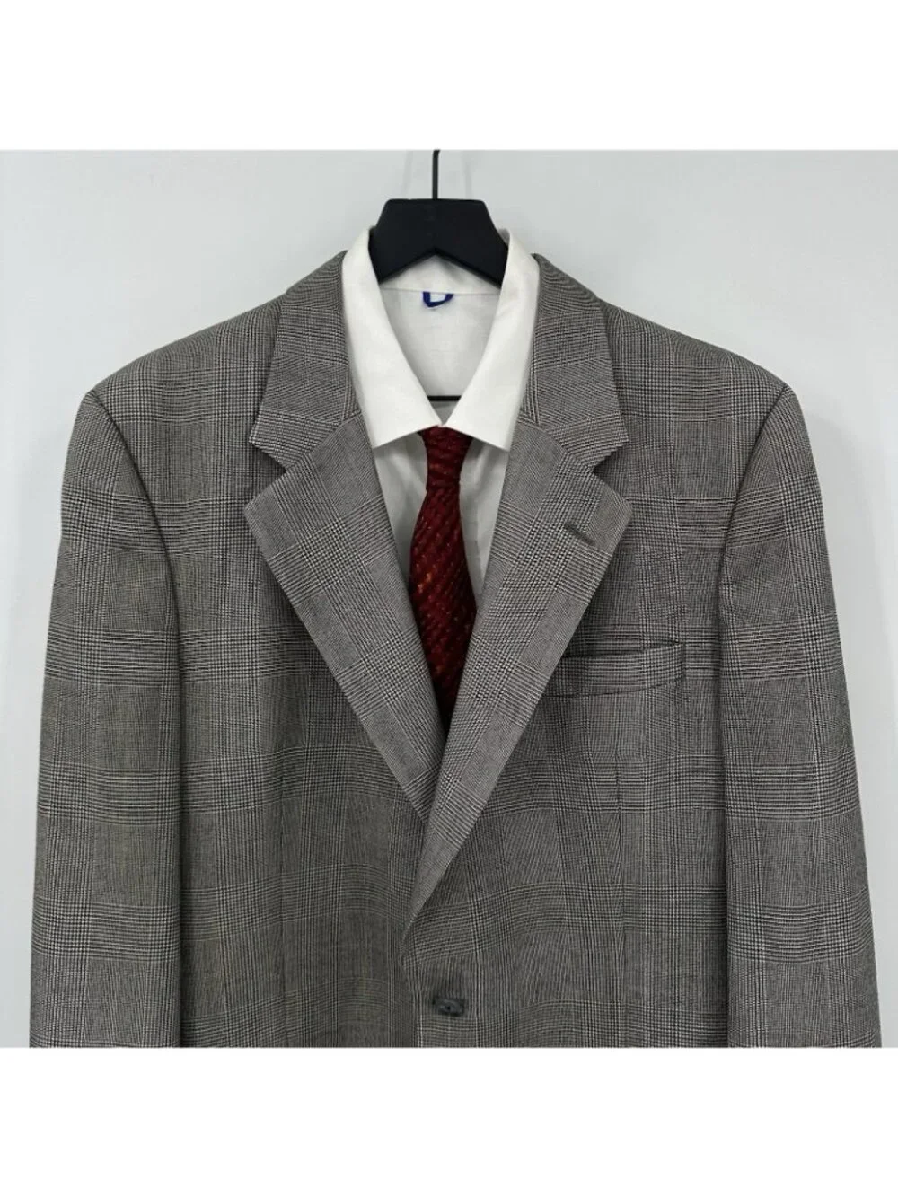 vintage 80s BURBERRYS jacket blazer 40R glen plaid wool quiet luxury designer